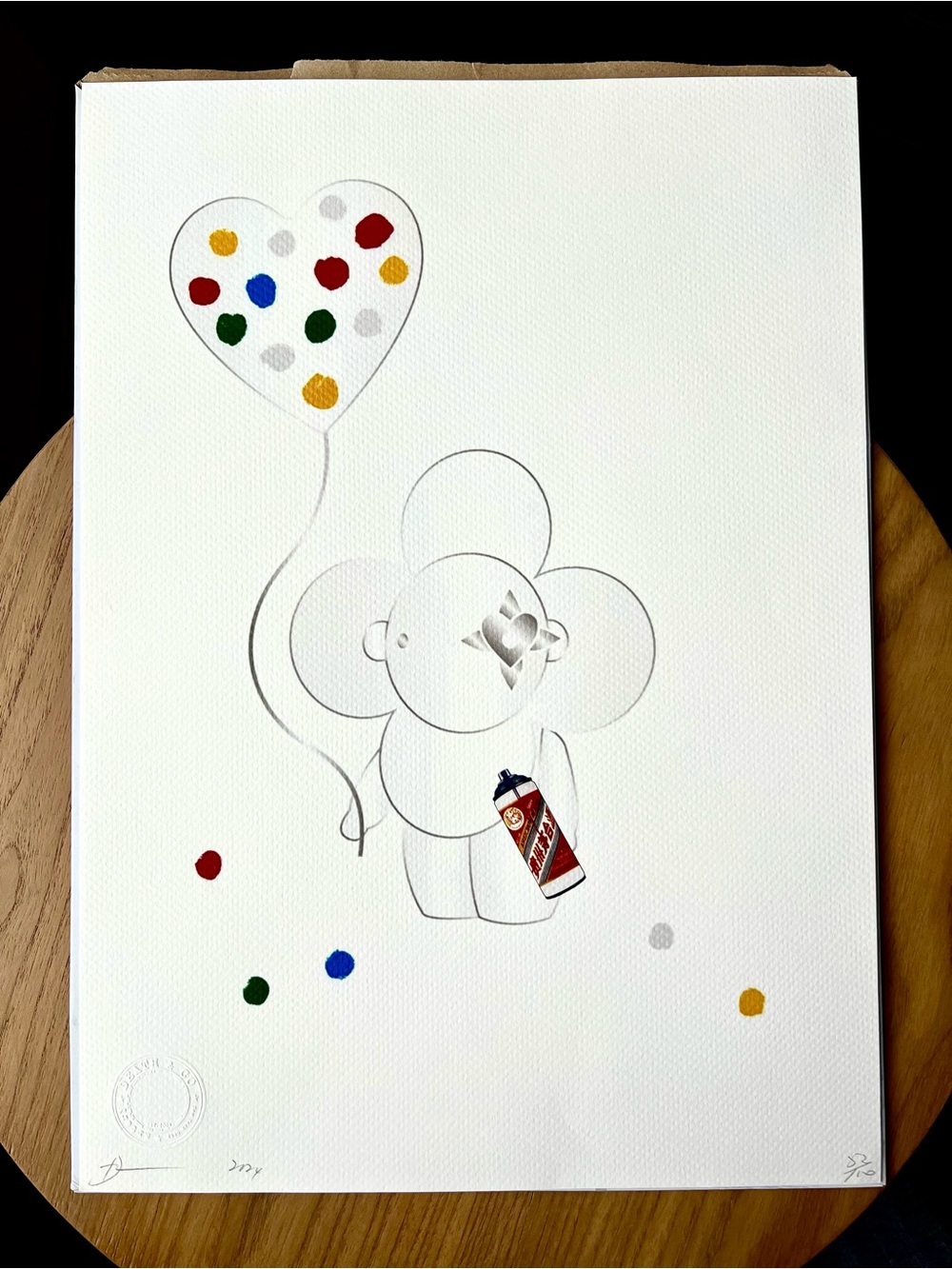 DEATH NYC Hand Signed LARGE Print 16x20in COA BANKSY YAYOI KUSAMA LV Vivienne
